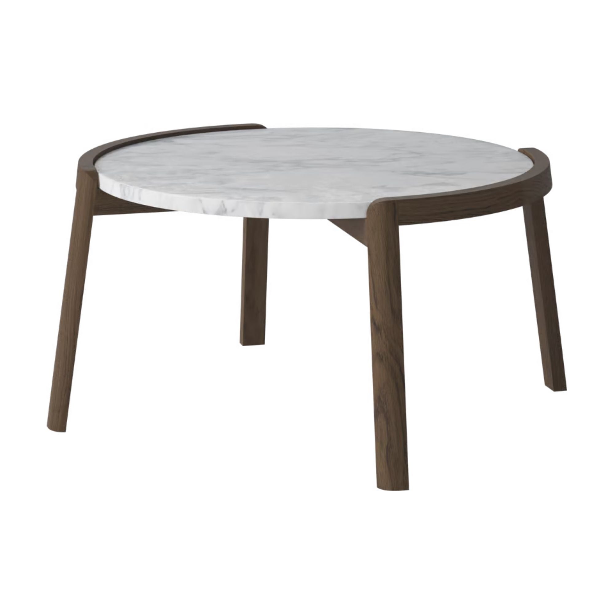 Table basse Bolia MIX - Marbre gris/blanc Ø65 cm