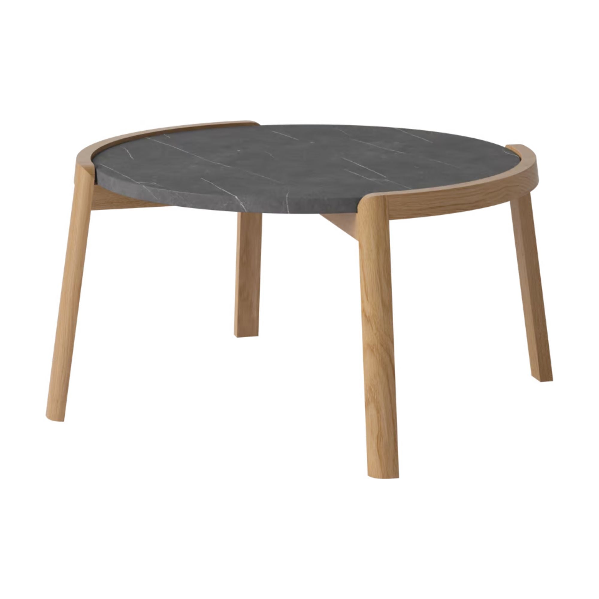 Table basse Bolia MIX - Marbre gris piétra Ø65 cm