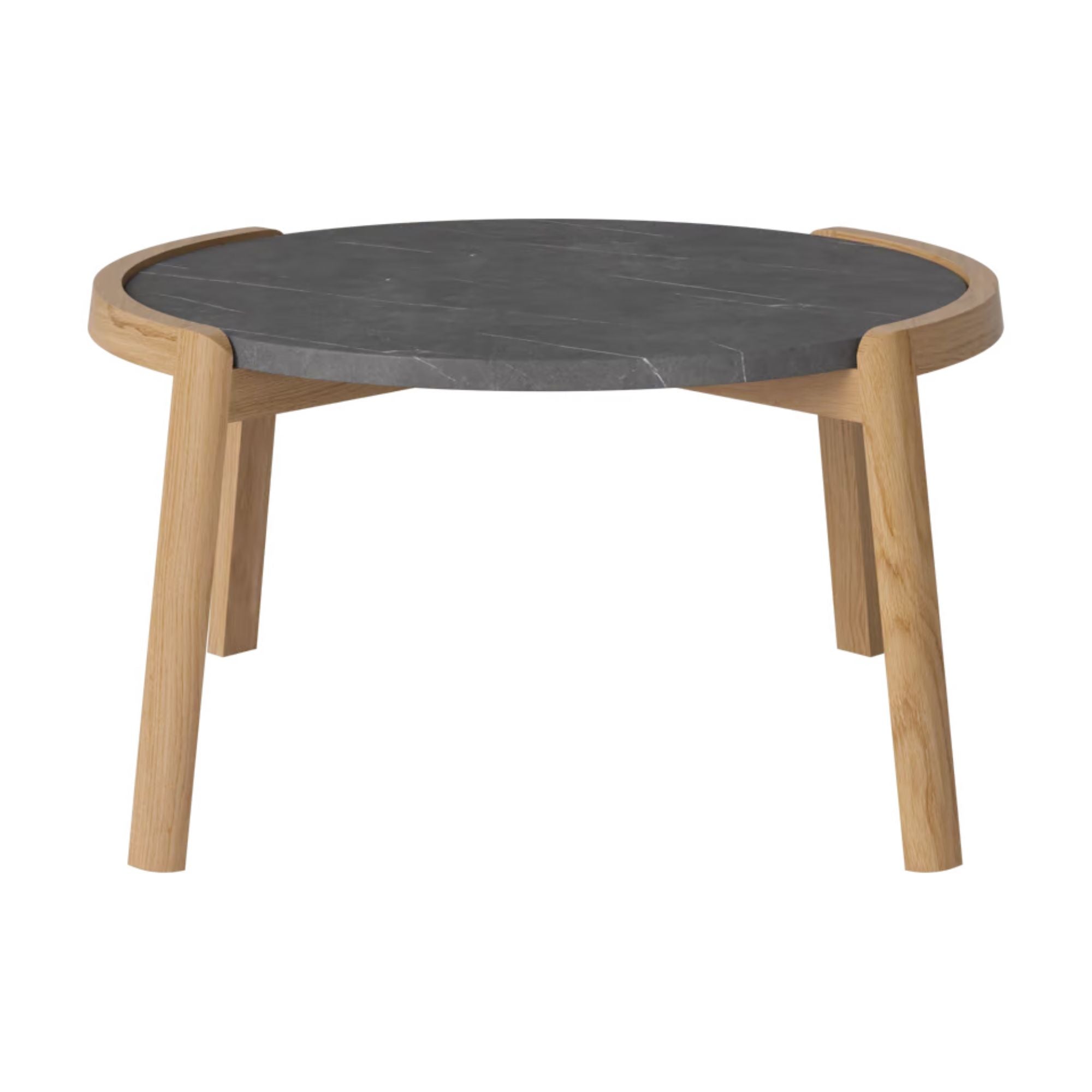 Table basse Bolia MIX - Marbre gris piétra Ø65 cm