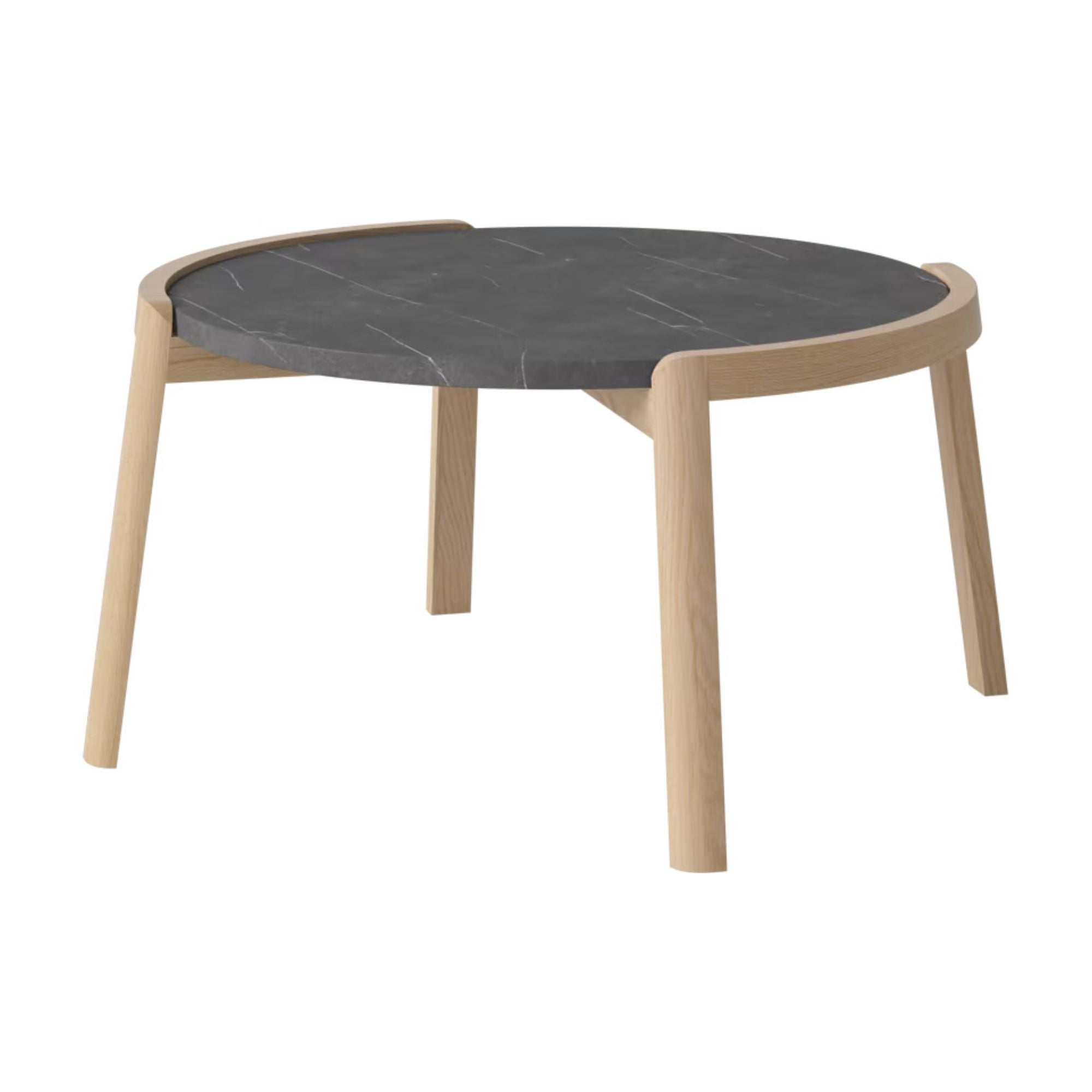 Table basse Bolia MIX - Marbre gris piétra Ø65 cm