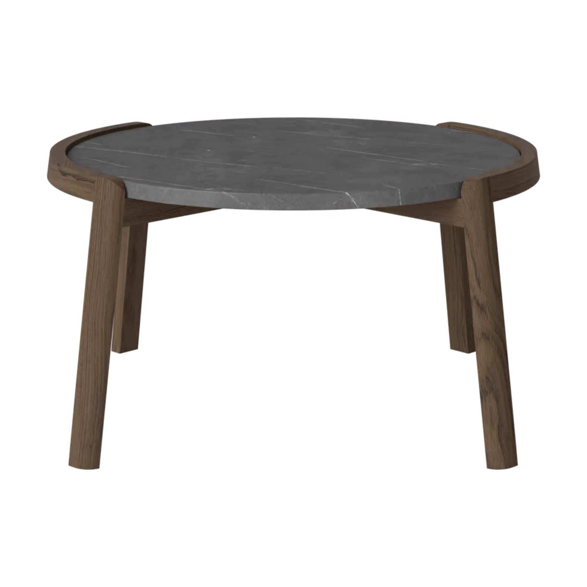 Table basse Bolia MIX - Marbre gris piétra Ø65 cm