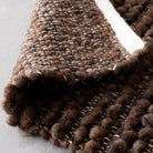 Tapis en laine naturelle Nunamae - Marron | Effet bouclé