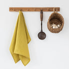 Torchon en lin Magic Linen - Moss Yellow