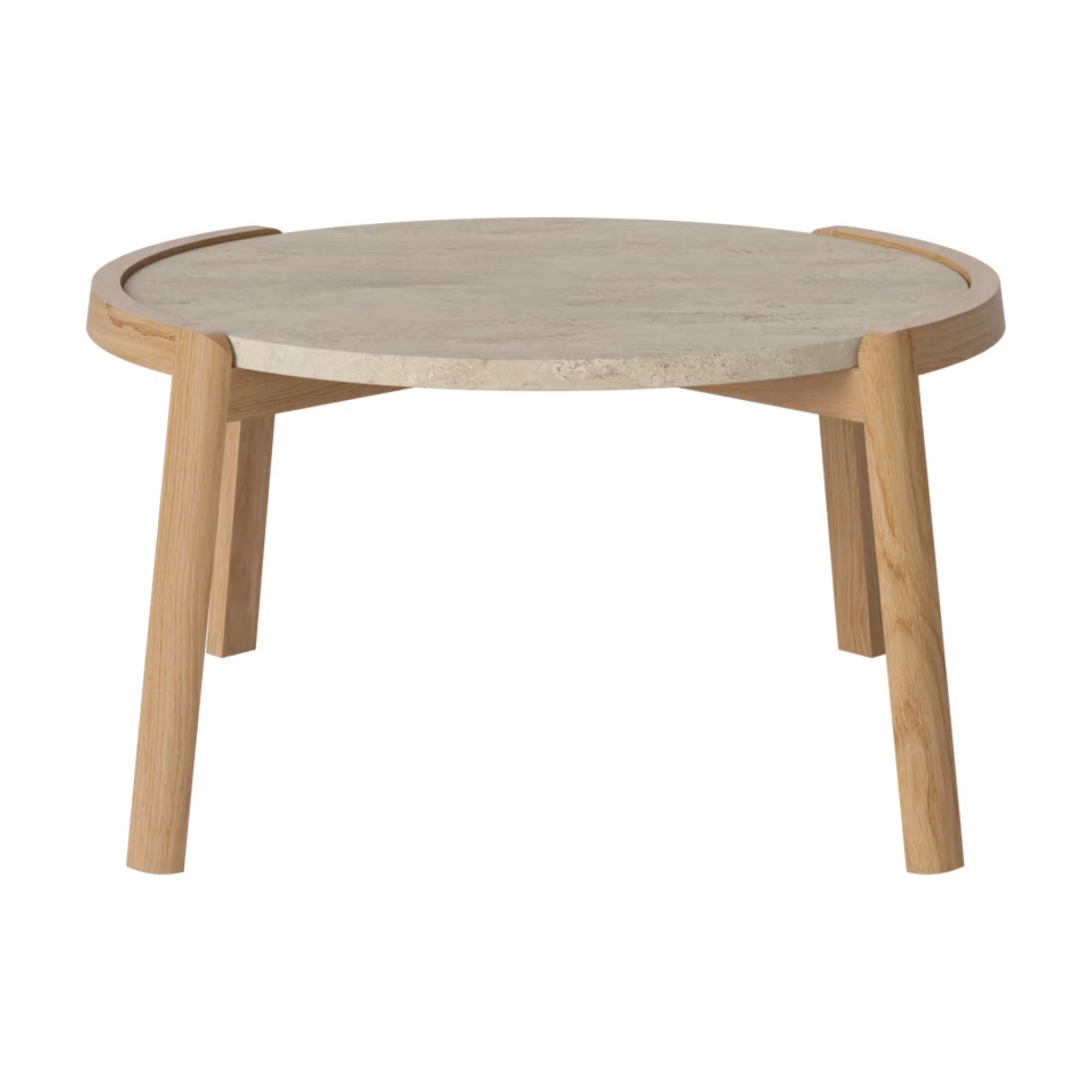 Table basse Bolia MIX - Travertin sable Ø65 cm