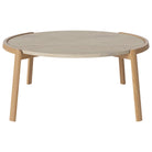 Table basse Bolia MIX - Travertin sable Ø94 cm