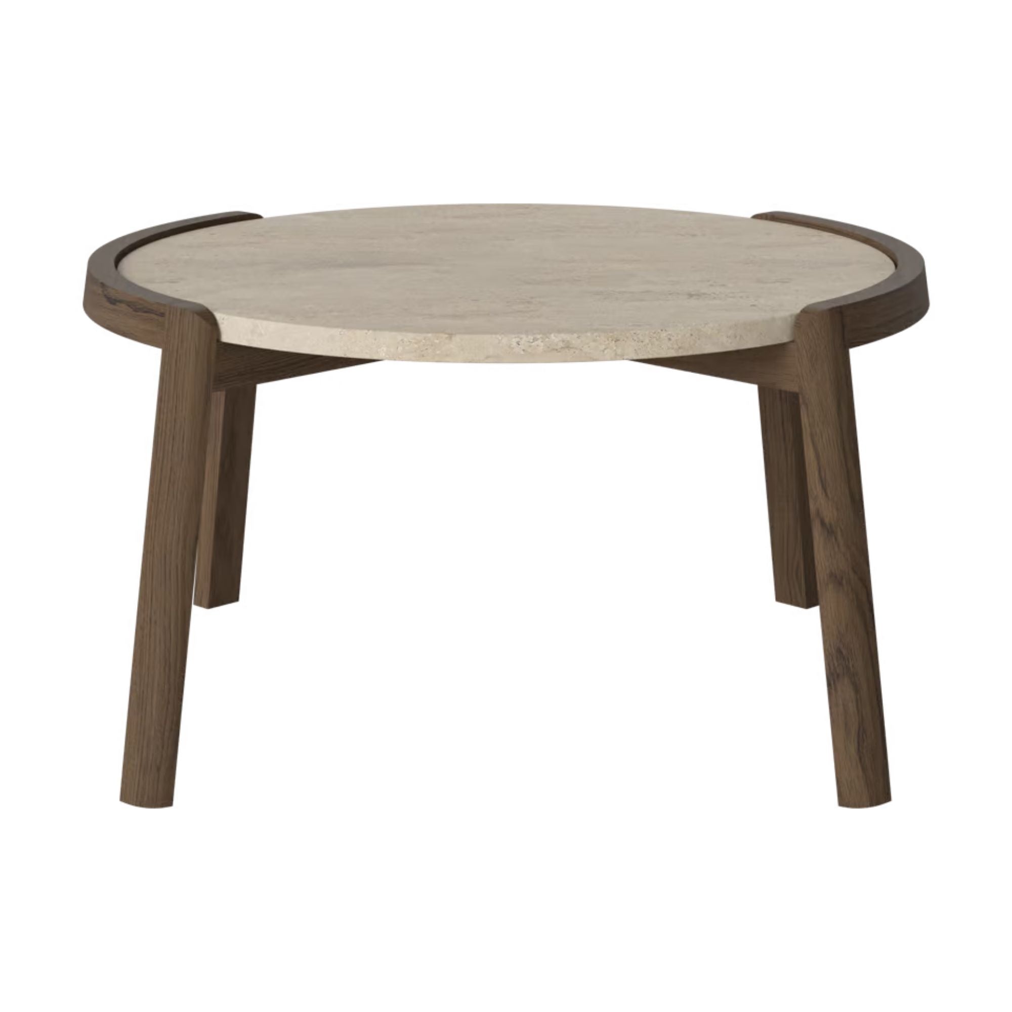 Table basse Bolia MIX - Travertin sable Ø65 cm