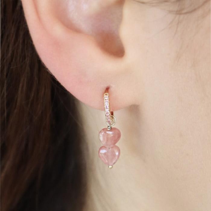 Waekura, Boucles d'oreilles - Brillante Rose