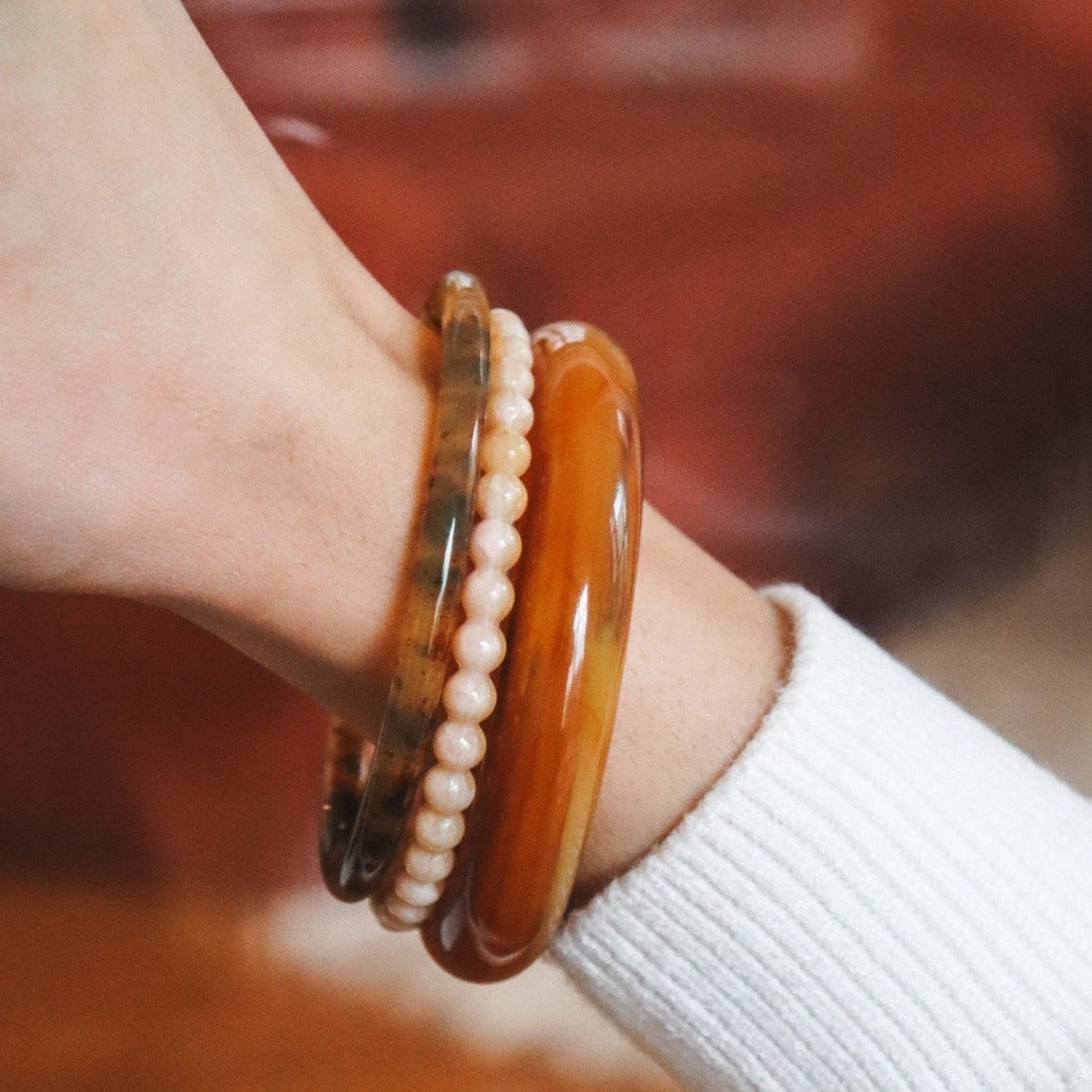 Bracelet en acétate Waekura - Écaille de tortue