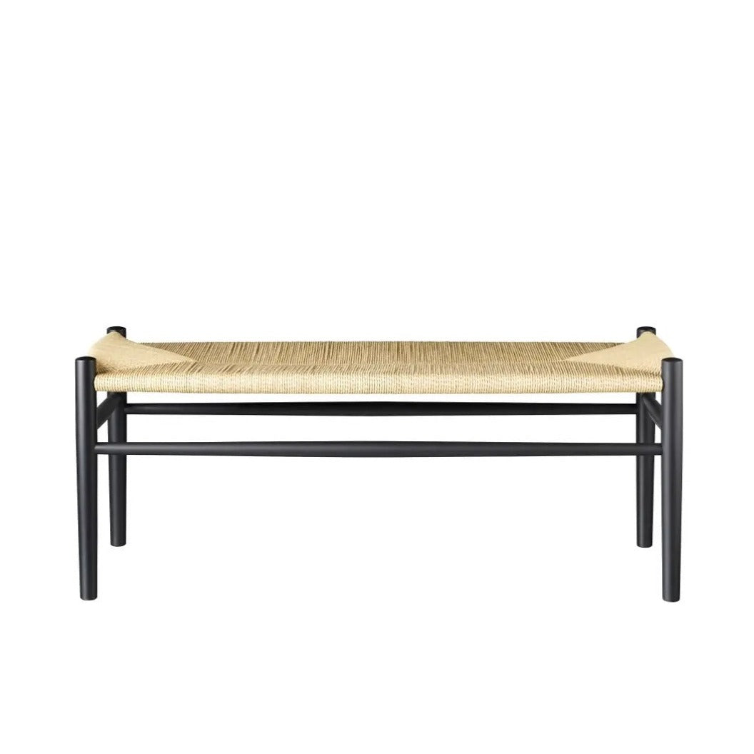 Banc en bois et tissage FDB Møbler - J83B Hêtre laqué noir