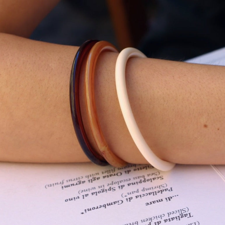 Waekura, Bracelet en acétate - Café