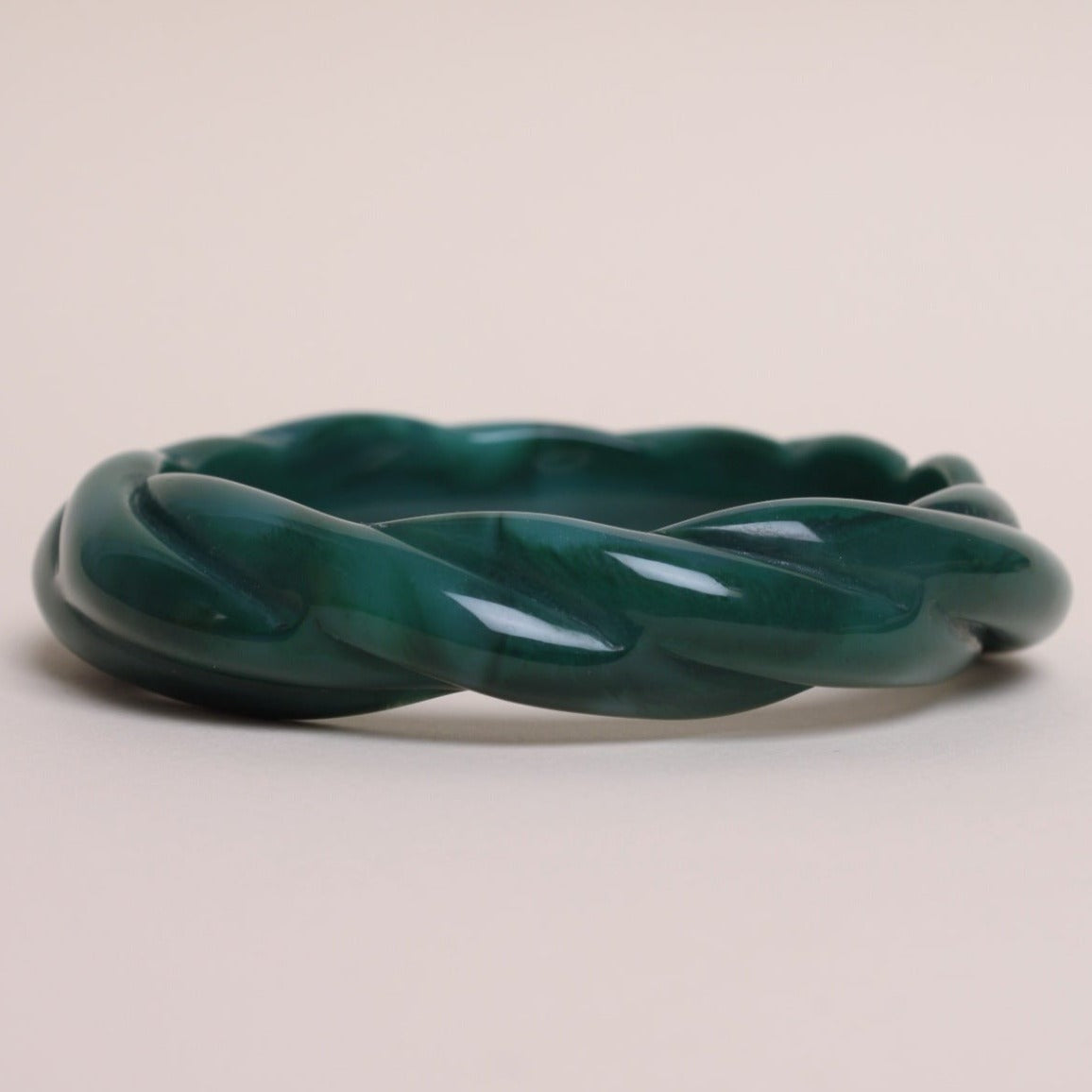 Waekura, Bracelet Jonc Roma - Vert Bouteille