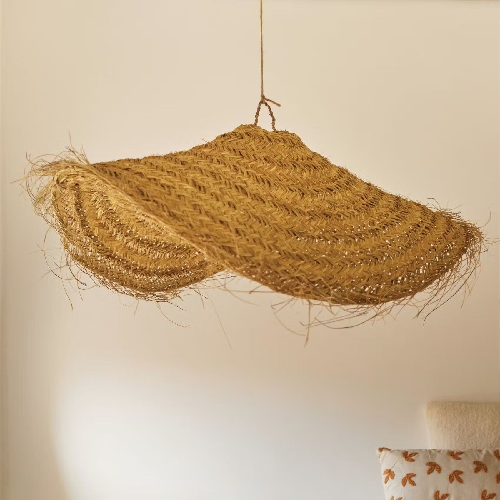 Collection Maroc - Grande suspension en fibre de palmier