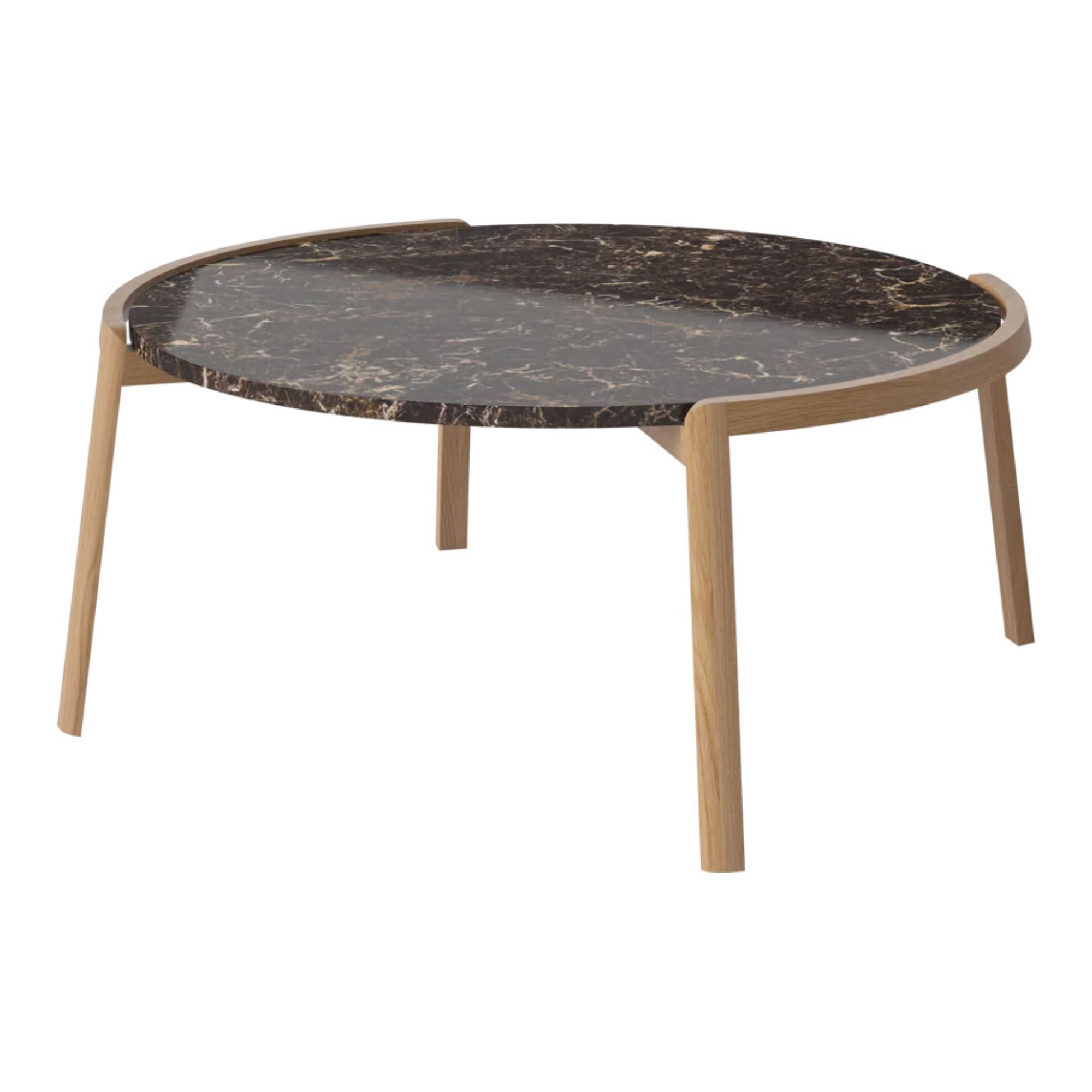 Table basse Bolia MIX - Marbre brun Ø94 cm