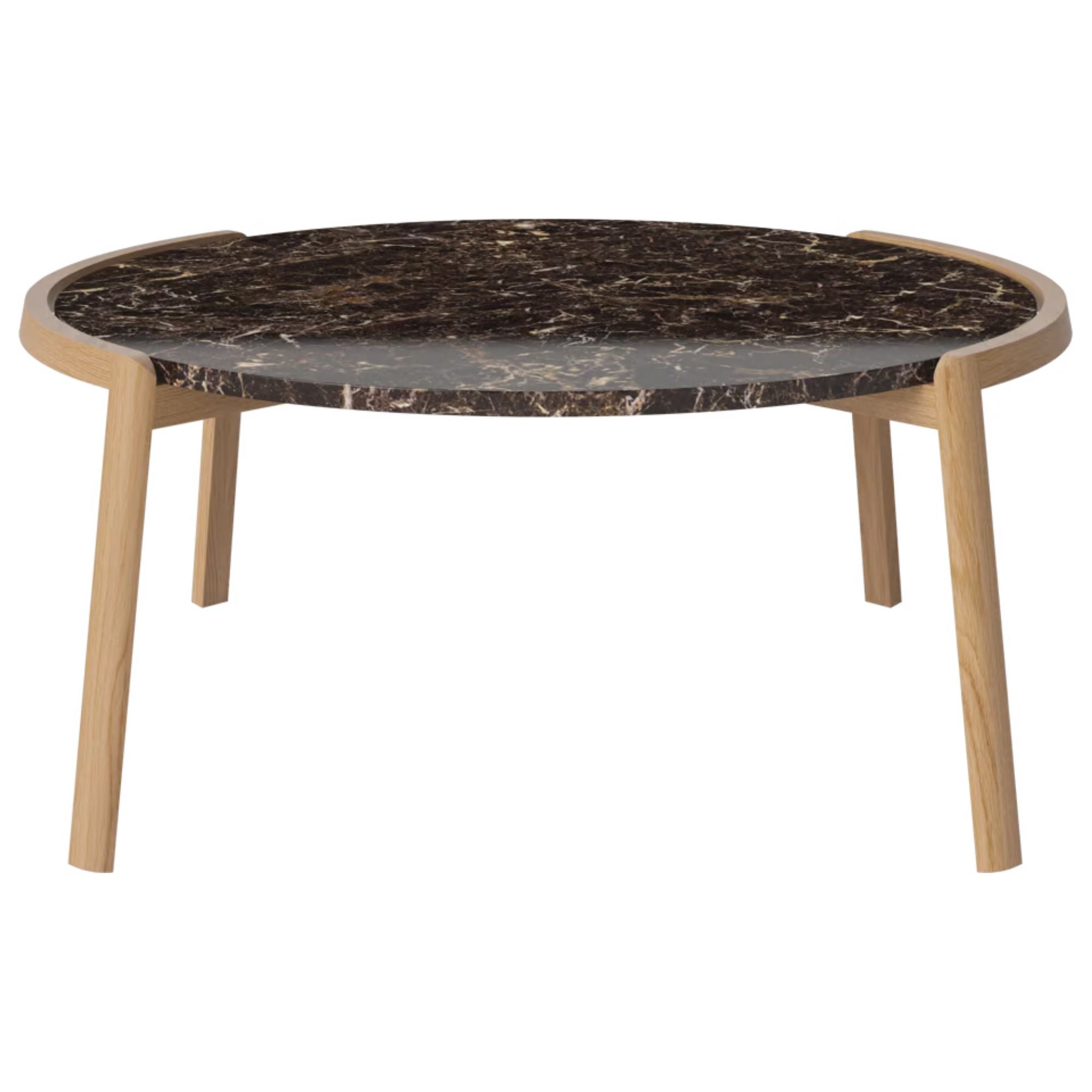 Table basse Bolia MIX - Marbre brun Ø94 cm