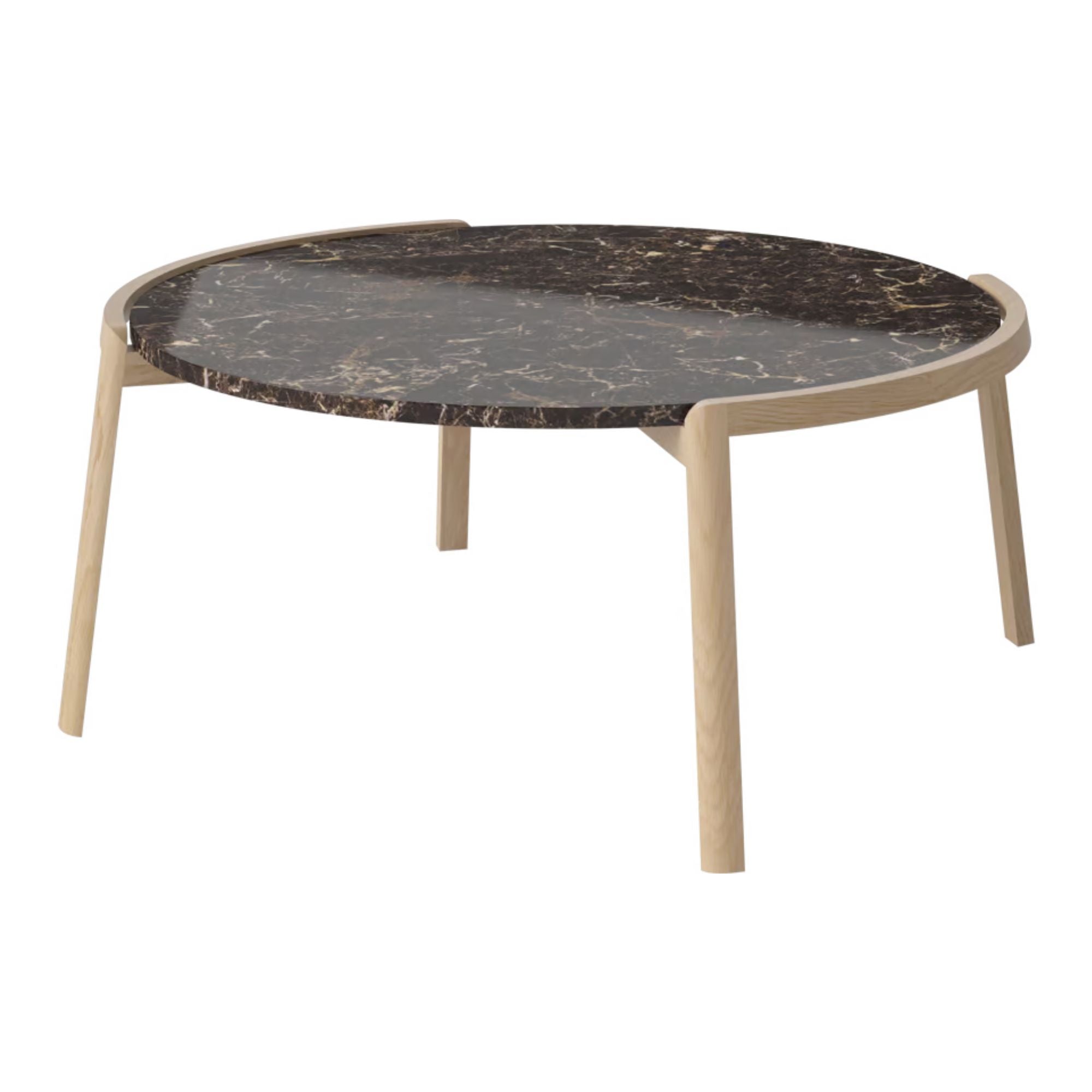 Table basse Bolia MIX - Marbre brun Ø94 cm