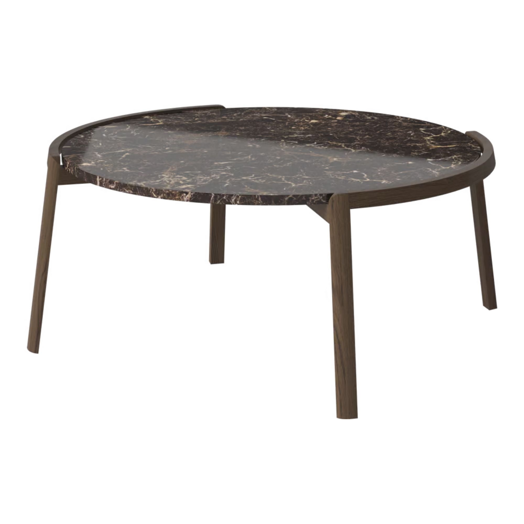 Table basse Bolia MIX - Marbre brun Ø94 cm