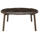 Table basse Bolia MIX - Marbre brun Ø94 cm