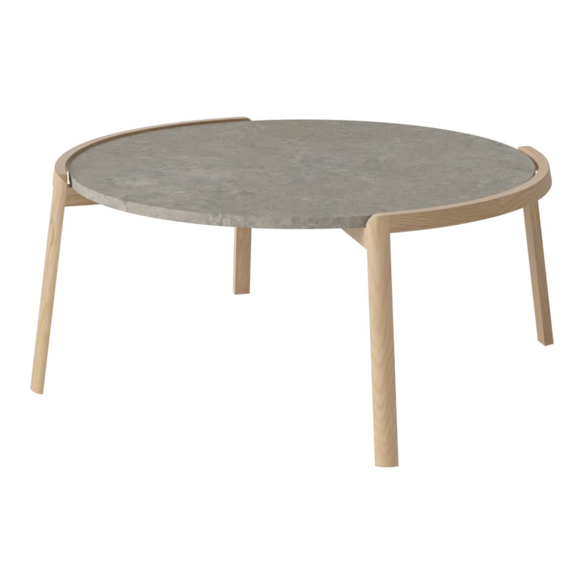 Table basse MIX - Marbre Grigio Bottarga Ø94 cm