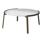 Table basse Bolia MIX - Marbre gris/blanc Ø94 cm