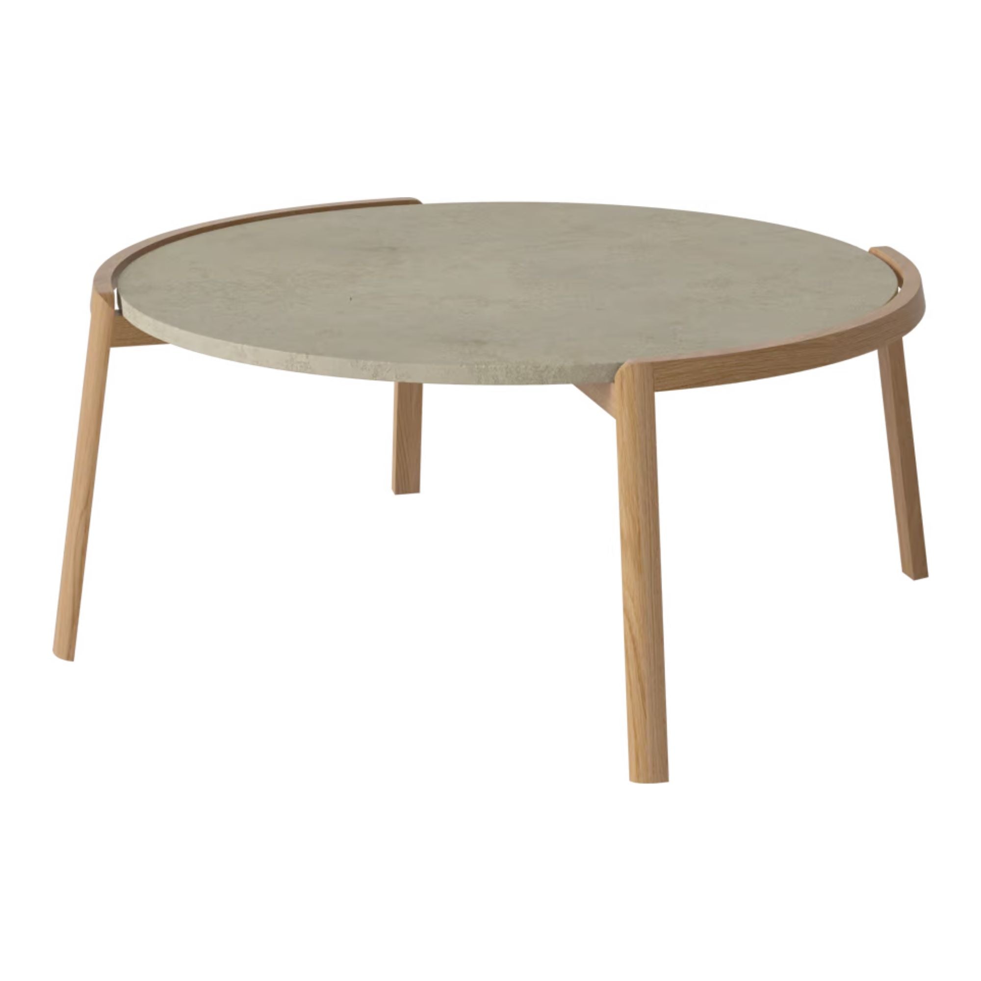 Table basse Bolia MIX - Marbre gris Jura Ø94 cm