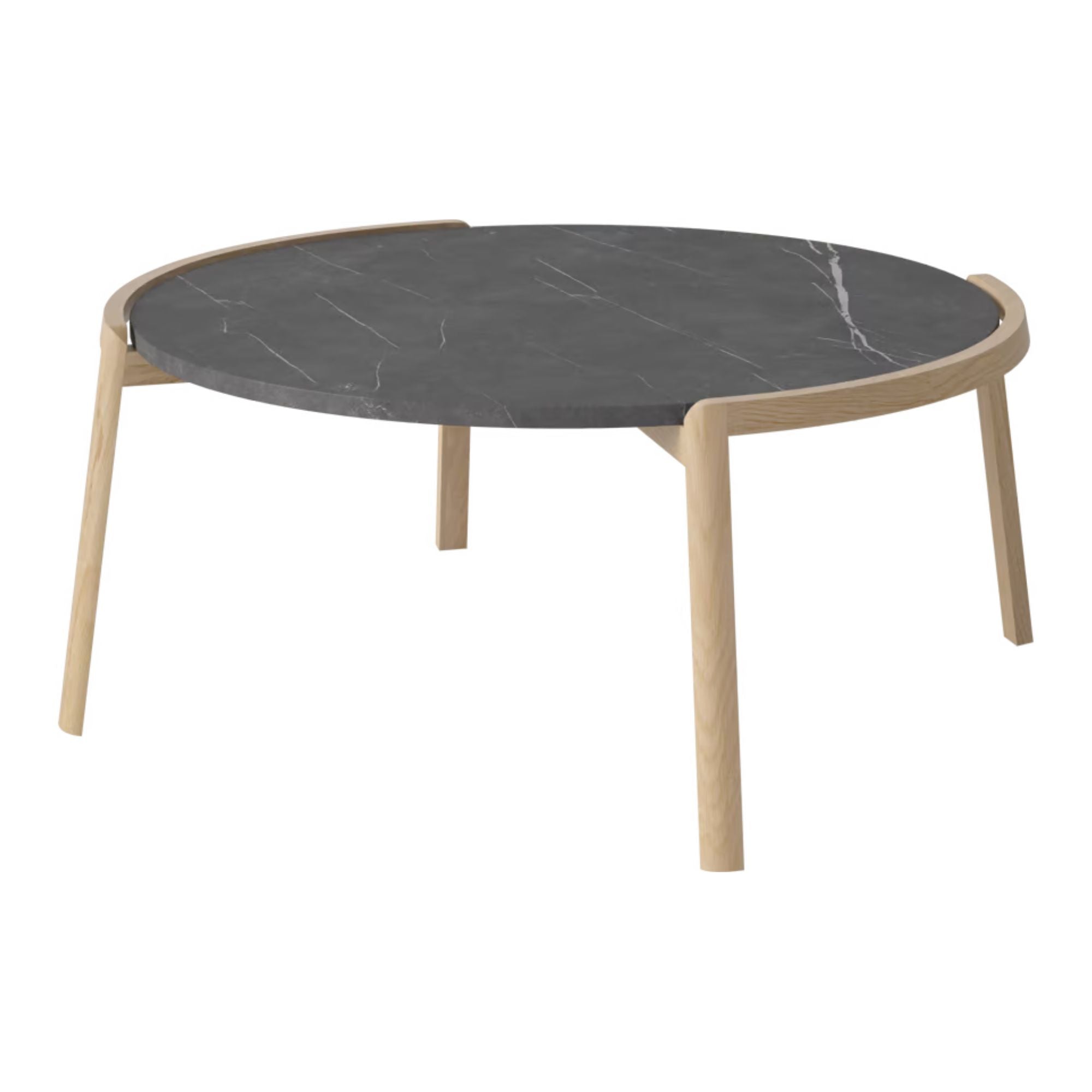 Table basse Bolia MIX - Marbre gris piétra Ø94 cm