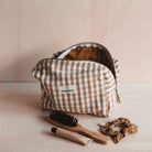 Trousse de toilette Gabrielle Paris - Vichy Camel