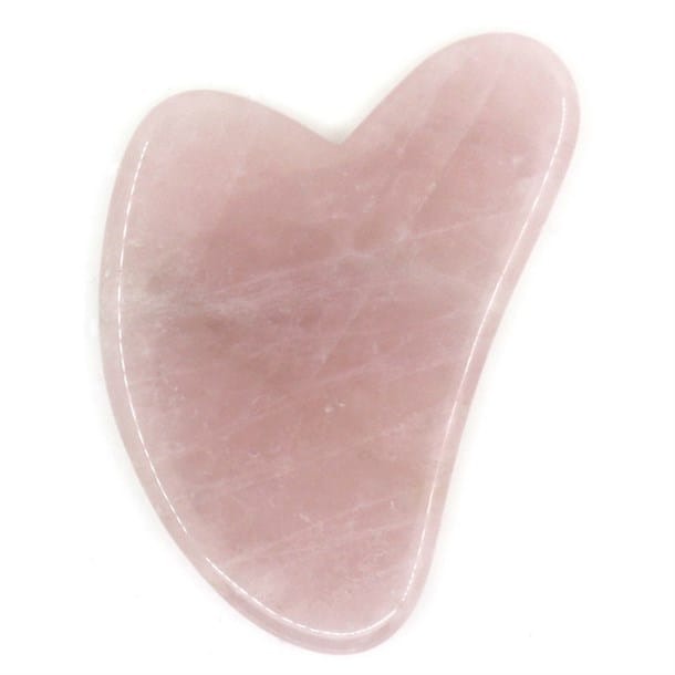 Masseur Gua Sha Visage en Quartz Rose