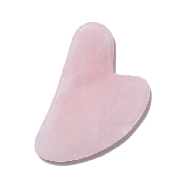 Masseur Gua Sha Visage en Quartz Rose