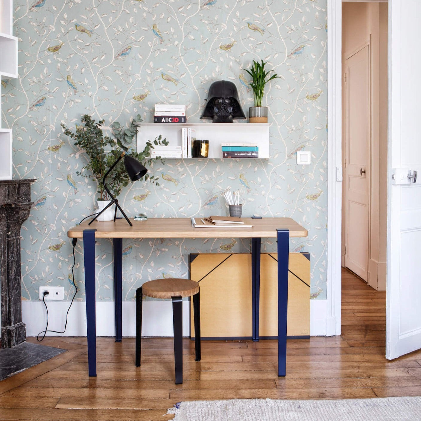 Pied de Table et Bureau TIPTOE - 75cm - Bleu Mineral