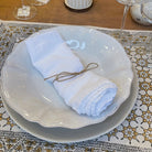 Serviette de table en voile de coton Haomy - Mykonos Blanc