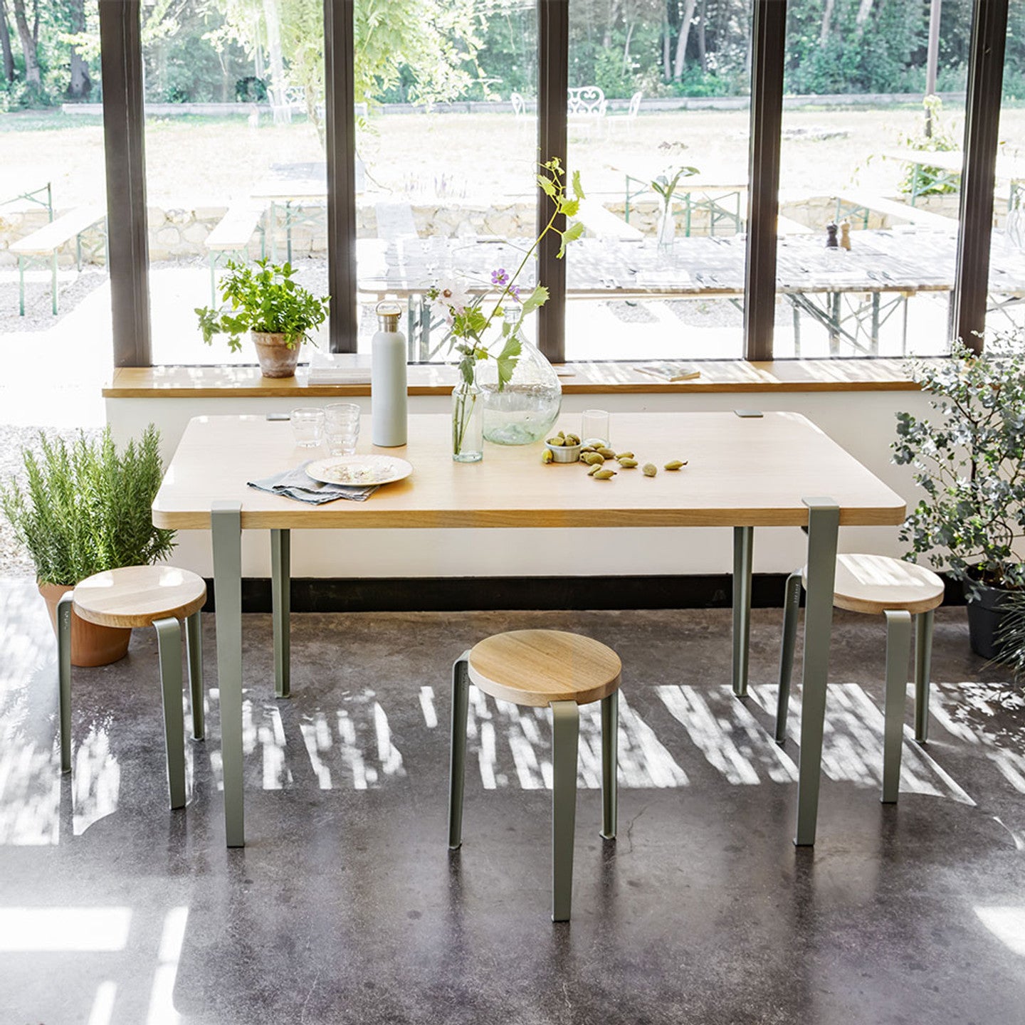 Pied de Table et Bureau TIPTOE - 75cm - Gris Eucalyptus