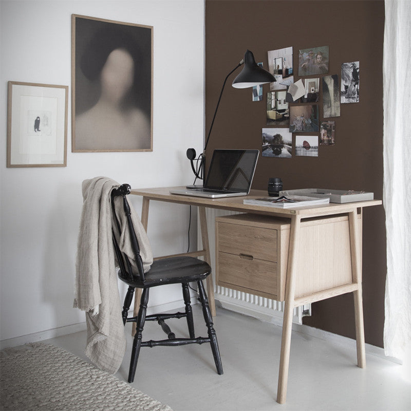 Bureau HUBSCH avec tiroirs - Chêne naturel