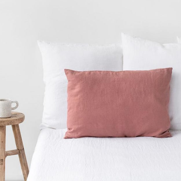 Taie d'oreiller Magic Linen - Rust pink