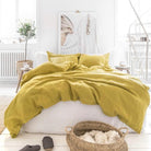 Housse de couette Magic Linen - Moss Yellow