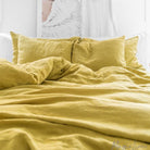 Housse de couette Magic Linen - Moss Yellow