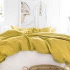 Housse de couette Magic Linen - Moss Yellow