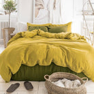 Housse de couette Magic Linen - Moss Yellow