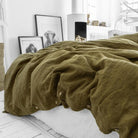 Housse de couette Magic Linen - Vert olive