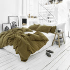 Housse de couette Magic Linen - Vert olive