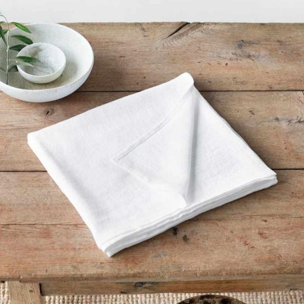 Nappe Magic Linen rectangle - Blanche