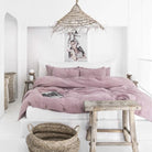 Housse de couette Magic Linen - Rose poudré